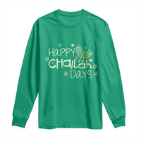 Funny Hanukkah Festival Of Lights Long Sleeve Shirt Happy Challah Days - Wonder Print Shop