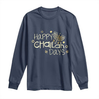 Funny Hanukkah Festival Of Lights Long Sleeve Shirt Happy Challah Days - Wonder Print Shop
