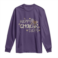 Funny Hanukkah Festival Of Lights Long Sleeve Shirt Happy Challah Days - Wonder Print Shop