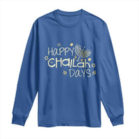 Funny Hanukkah Festival Of Lights Long Sleeve Shirt Happy Challah Days - Wonder Print Shop