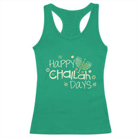 Funny Hanukkah Festival Of Lights Racerback Tank Top Happy Challah Days - Wonder Print Shop