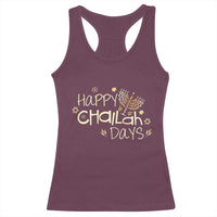Funny Hanukkah Festival Of Lights Racerback Tank Top Happy Challah Days - Wonder Print Shop