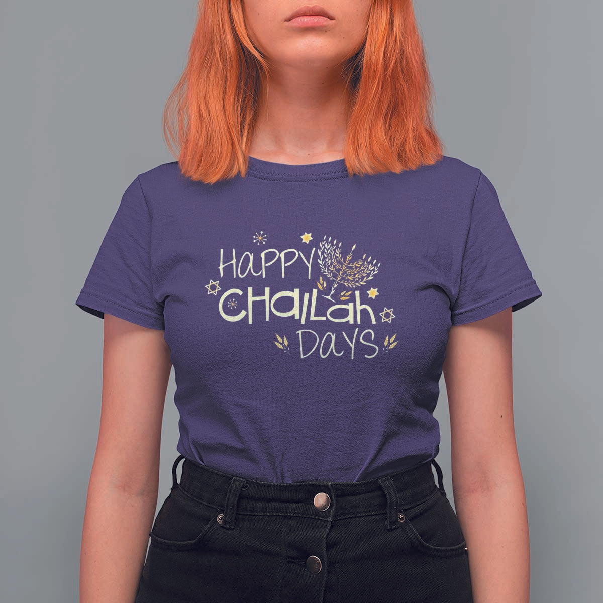 Funny Hanukkah Festival Of Lights T Shirt For Women Happy Challah Days - Wonder Print Shop