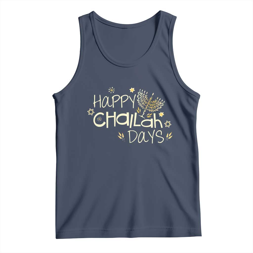 Funny Hanukkah Festival Of Lights Tank Top Happy Challah Days - Wonder Print Shop