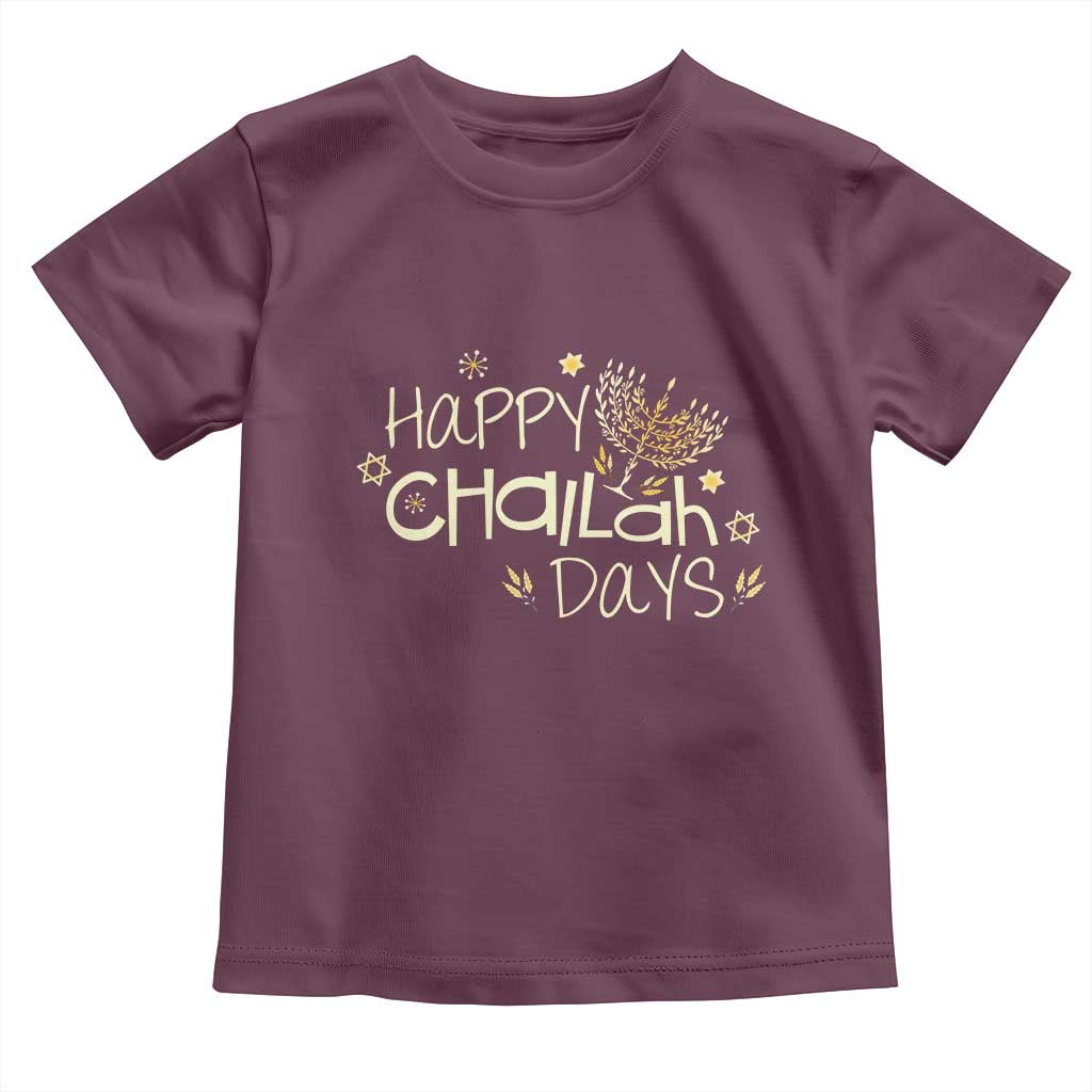 Funny Hanukkah Festival Of Lights Toddler T Shirt Happy Challah Days - Wonder Print Shop