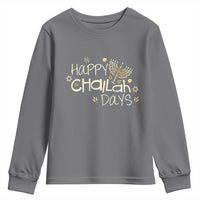 Funny Hanukkah Festival Of Lights Youth Sweatshirt Happy Challah Days - Wonder Print Shop