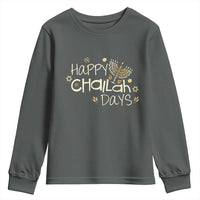 Funny Hanukkah Festival Of Lights Youth Sweatshirt Happy Challah Days - Wonder Print Shop
