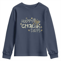 Funny Hanukkah Festival Of Lights Youth Sweatshirt Happy Challah Days - Wonder Print Shop