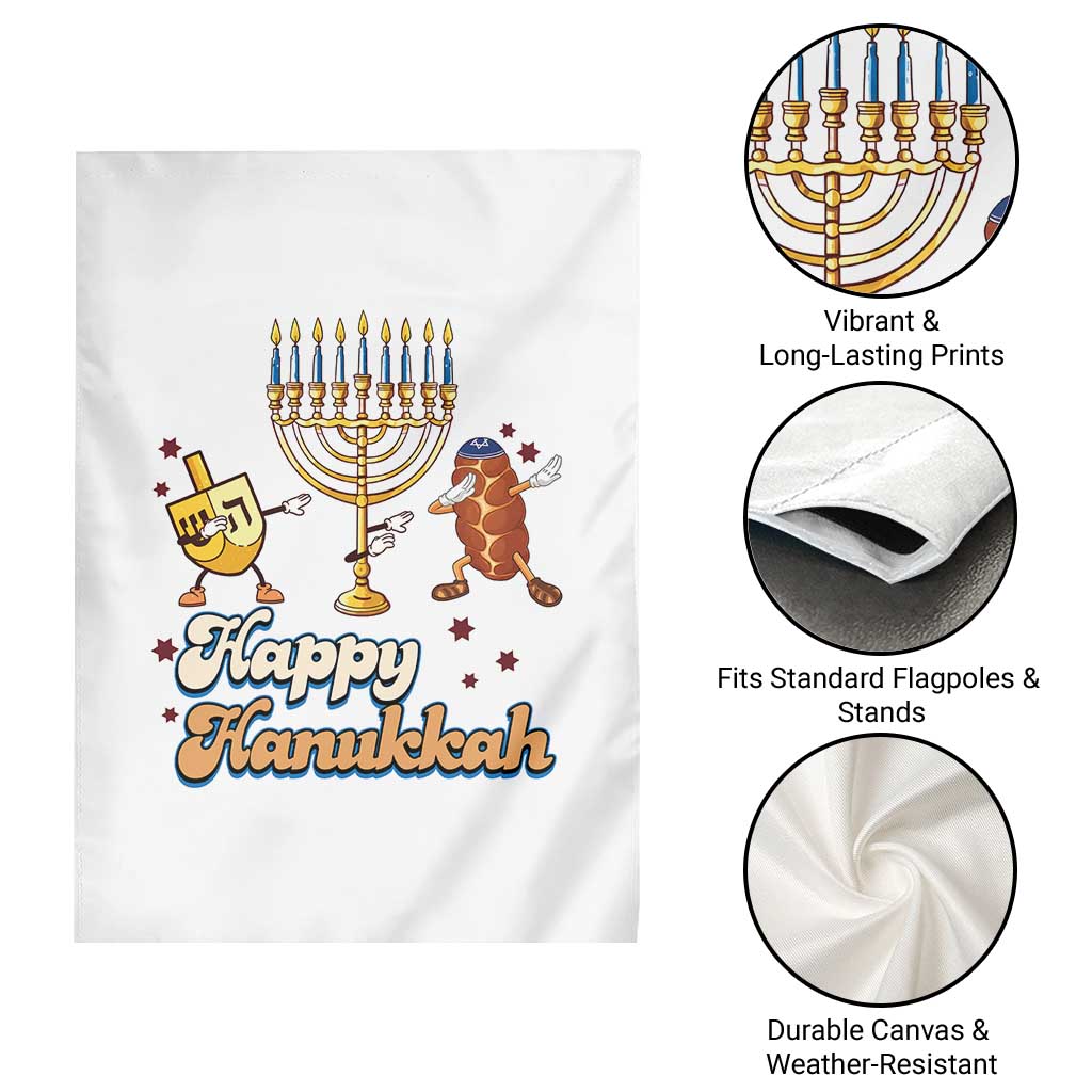 Funny Hanukkah Garden Flag Dab Dreidel Menorah Challah Gift - Wonder Print Shop