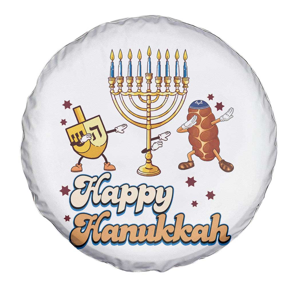 Funny Hanukkah Spare Tire Cover Dab Dreidel Menorah Challah Gift - Wonder Print Shop