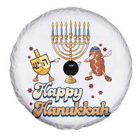 Funny Hanukkah Spare Tire Cover Dab Dreidel Menorah Challah Gift - Wonder Print Shop