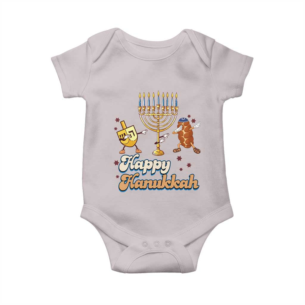 Funny Hanukkah Baby Onesie Dab Dreidel Menorah Challah Gift - Wonder Print Shop