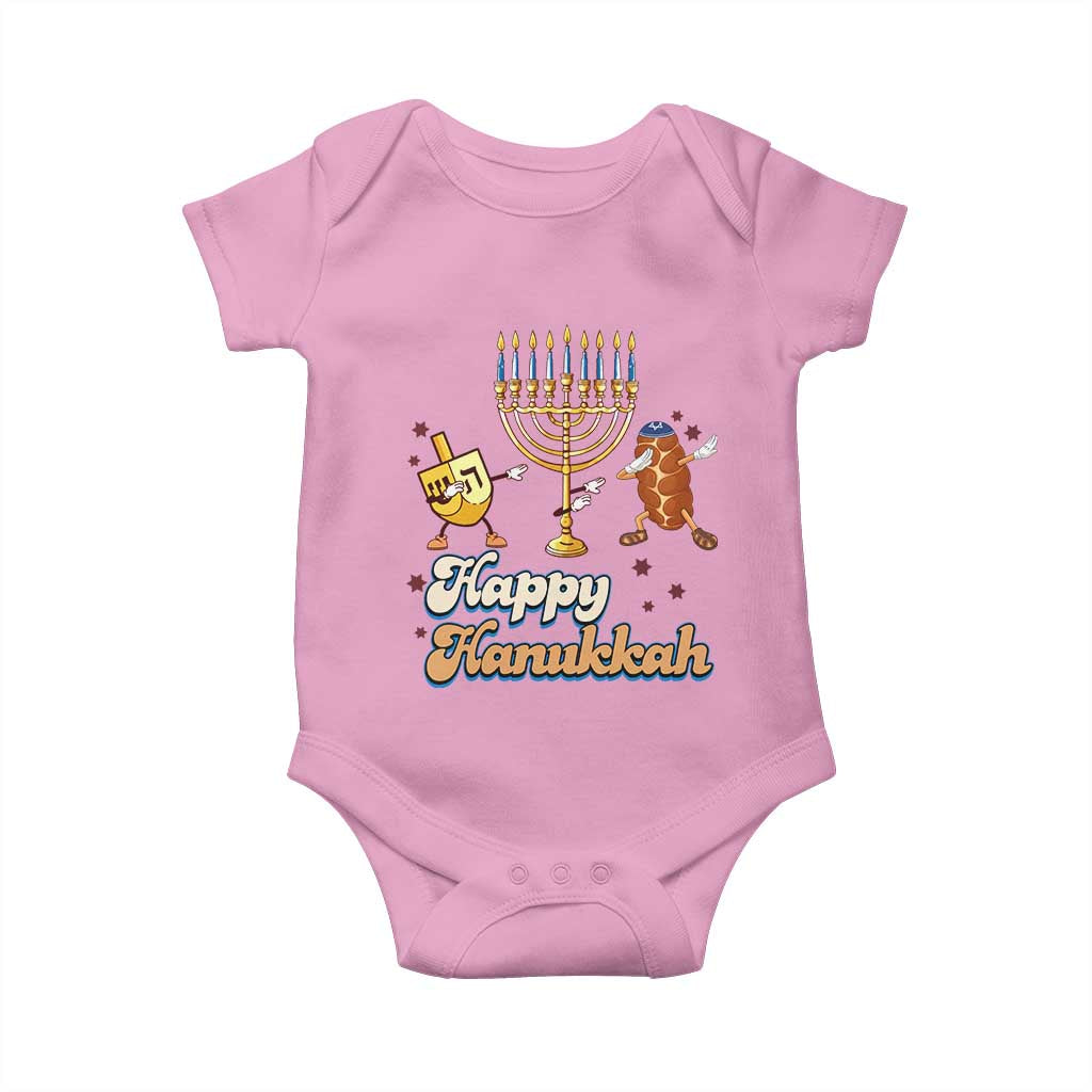 Funny Hanukkah Baby Onesie Dab Dreidel Menorah Challah Gift - Wonder Print Shop