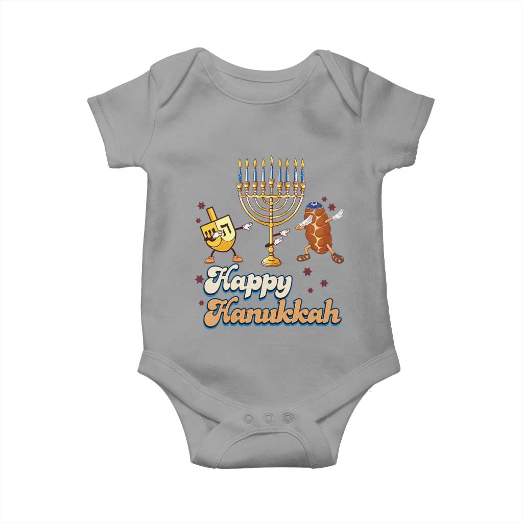 Funny Hanukkah Baby Onesie Dab Dreidel Menorah Challah Gift - Wonder Print Shop
