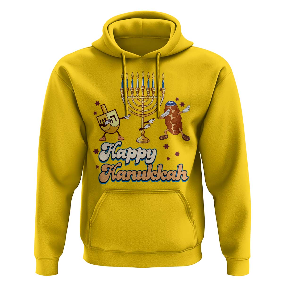 Funny Hanukkah Hoodie Dab Dreidel Menorah Challah Gift - Wonder Print Shop