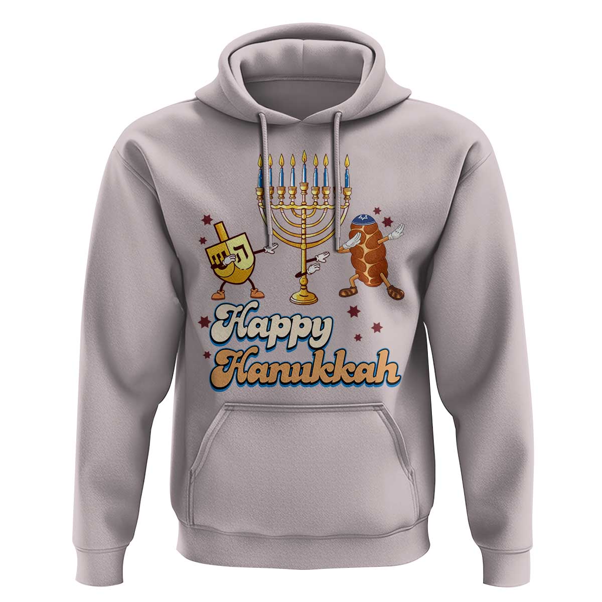 Funny Hanukkah Hoodie Dab Dreidel Menorah Challah Gift - Wonder Print Shop