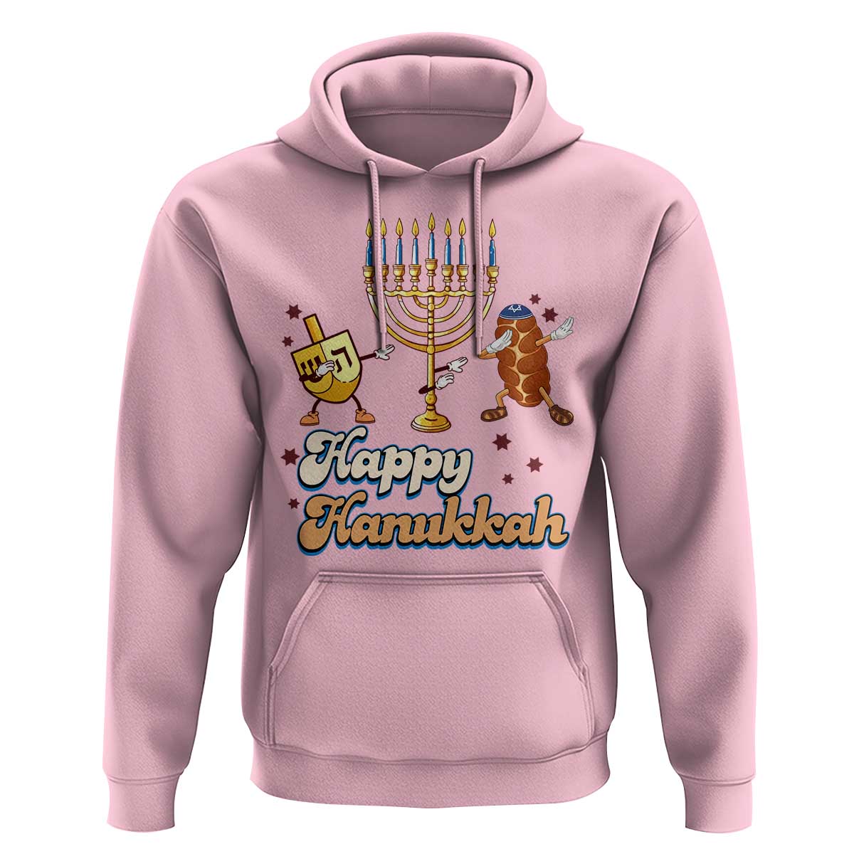 Funny Hanukkah Hoodie Dab Dreidel Menorah Challah Gift - Wonder Print Shop