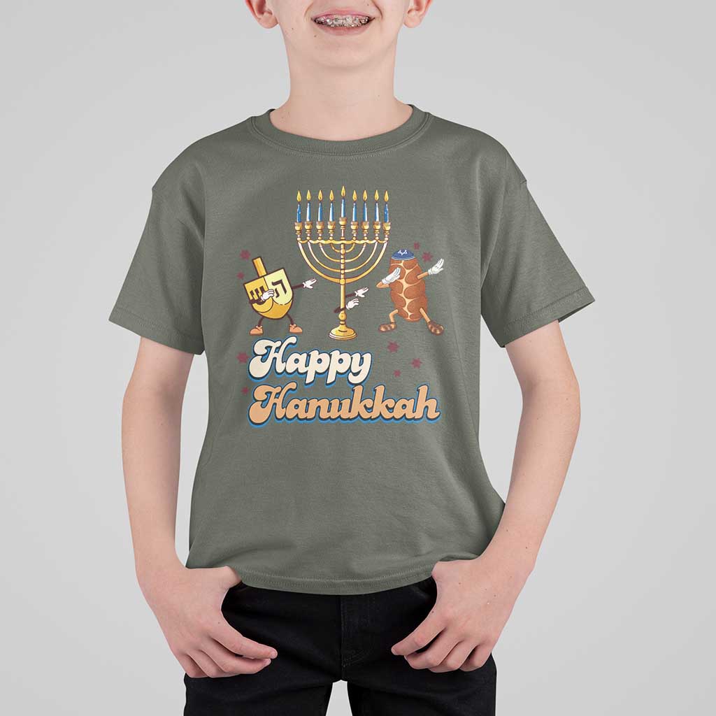 Funny Hanukkah T Shirt For Kid Dab Dreidel Menorah Challah Gift - Wonder Print Shop