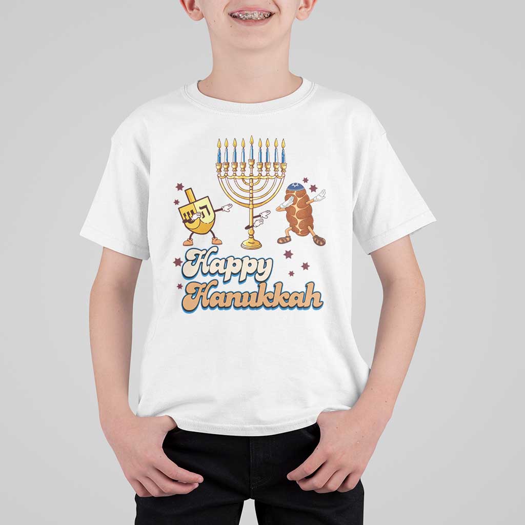 Funny Hanukkah T Shirt For Kid Dab Dreidel Menorah Challah Gift - Wonder Print Shop