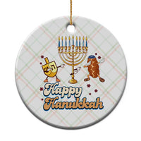 Funny Hanukkah Ceramic Ornament Dab Dreidel Menorah Challah Gift - Wonder Print Shop