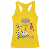 Funny Hanukkah Racerback Tank Top Dab Dreidel Menorah Challah Gift - Wonder Print Shop