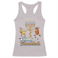 Funny Hanukkah Racerback Tank Top Dab Dreidel Menorah Challah Gift - Wonder Print Shop