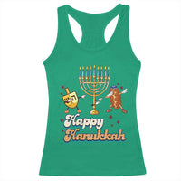 Funny Hanukkah Racerback Tank Top Dab Dreidel Menorah Challah Gift - Wonder Print Shop