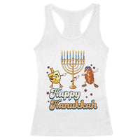 Funny Hanukkah Racerback Tank Top Dab Dreidel Menorah Challah Gift - Wonder Print Shop