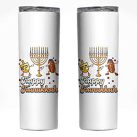 Funny Hanukkah Skinny Tumbler Dab Dreidel Menorah Challah Gift - Wonder Print Shop