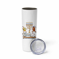 Funny Hanukkah Skinny Tumbler Dab Dreidel Menorah Challah Gift - Wonder Print Shop