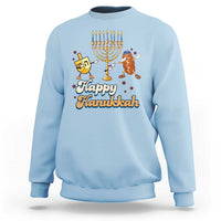 Funny Hanukkah Sweatshirt Dab Dreidel Menorah Challah Gift - Wonder Print Shop
