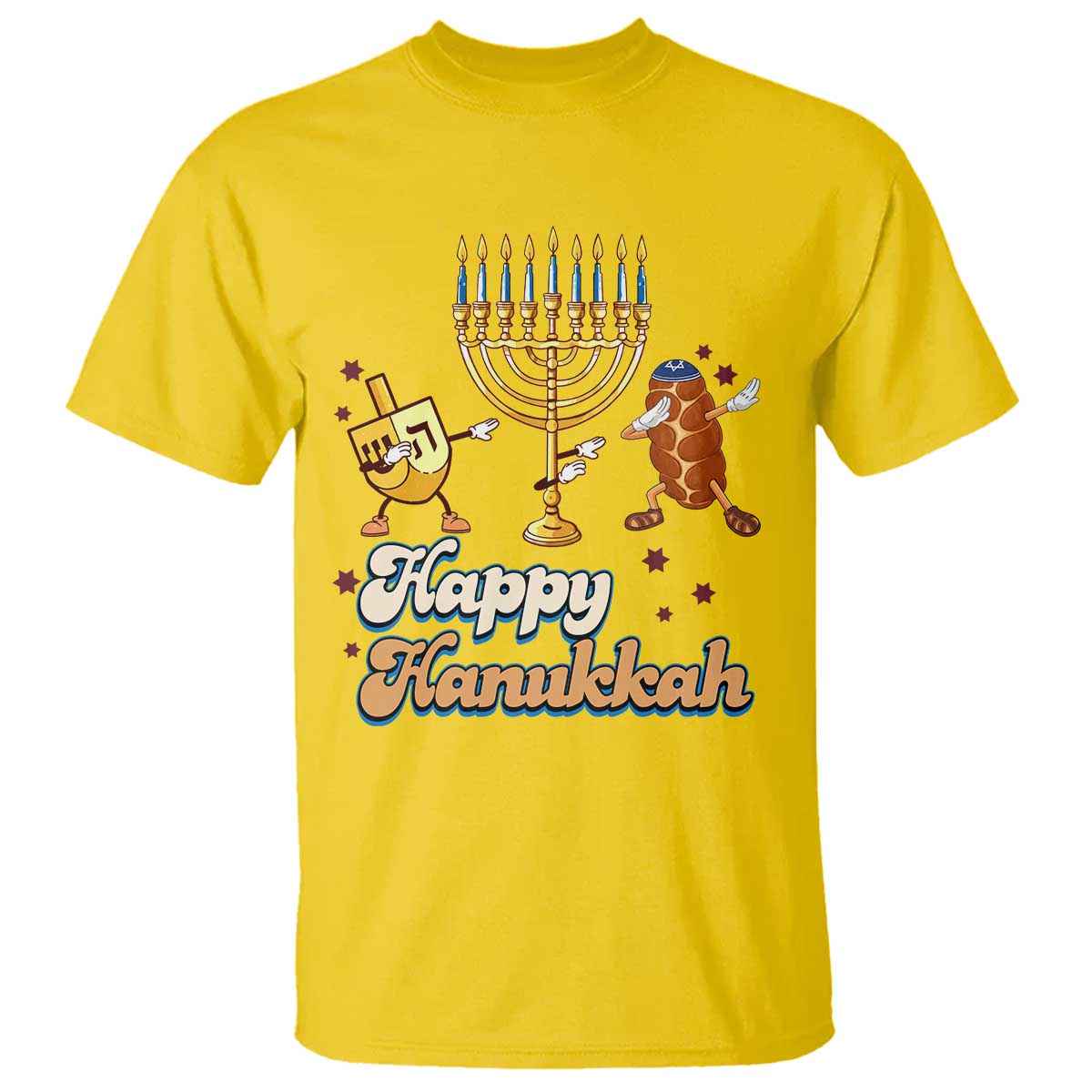Funny Hanukkah T Shirt Dab Dreidel Menorah Challah Gift - Wonder Print Shop