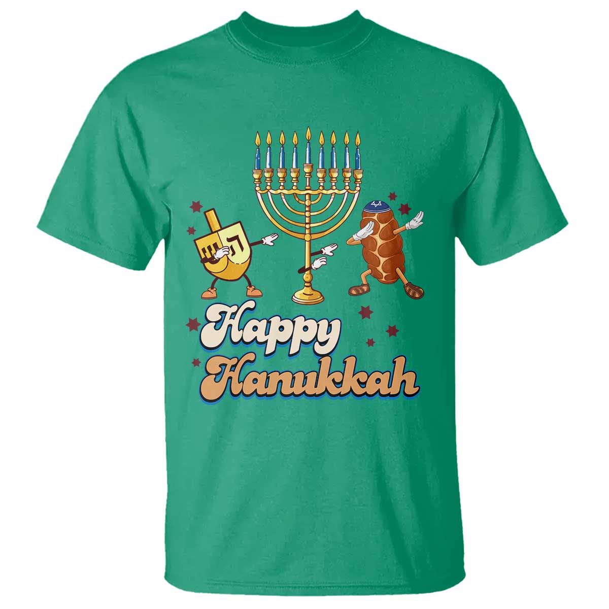 Funny Hanukkah T Shirt Dab Dreidel Menorah Challah Gift - Wonder Print Shop