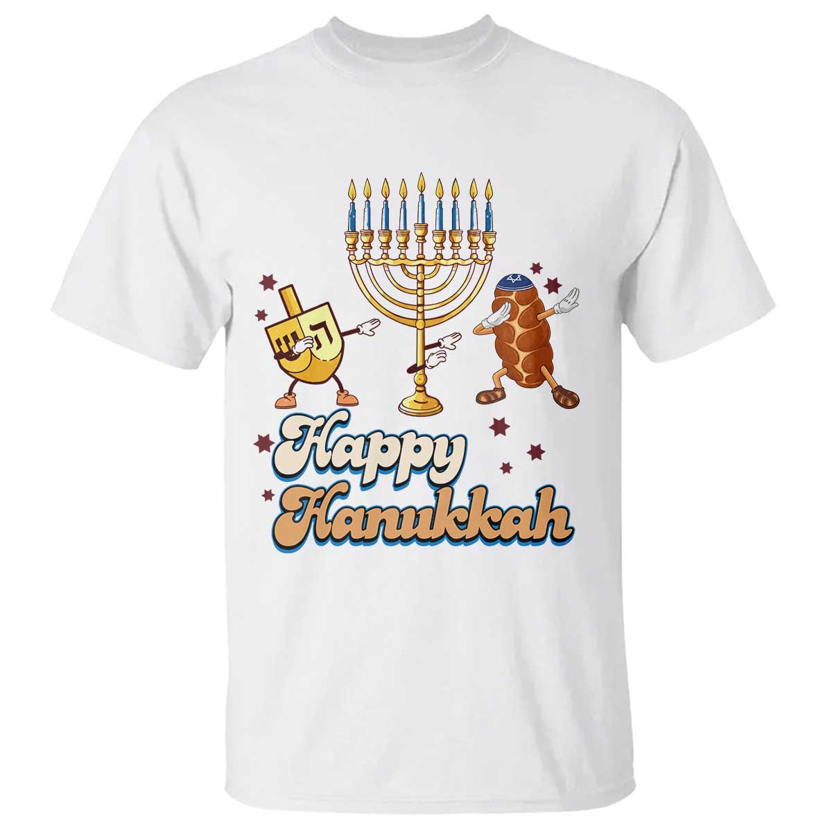 Funny Hanukkah T Shirt Dab Dreidel Menorah Challah Gift - Wonder Print Shop