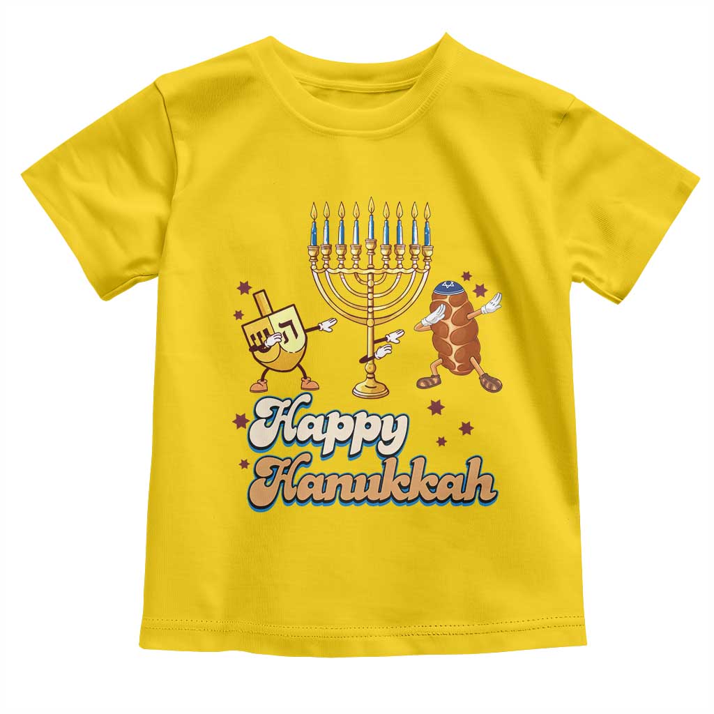 Funny Hanukkah Toddler T Shirt Dab Dreidel Menorah Challah Gift - Wonder Print Shop