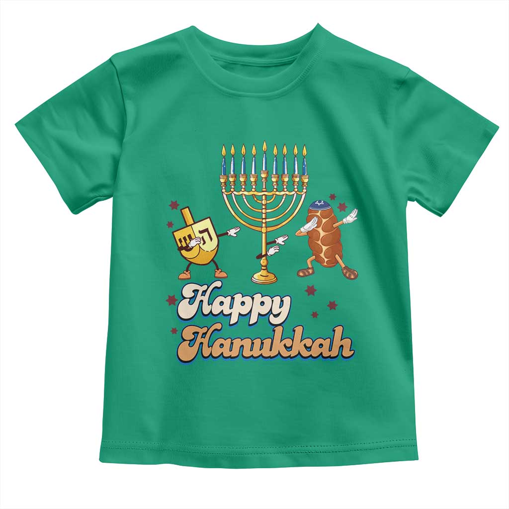 Funny Hanukkah Toddler T Shirt Dab Dreidel Menorah Challah Gift - Wonder Print Shop