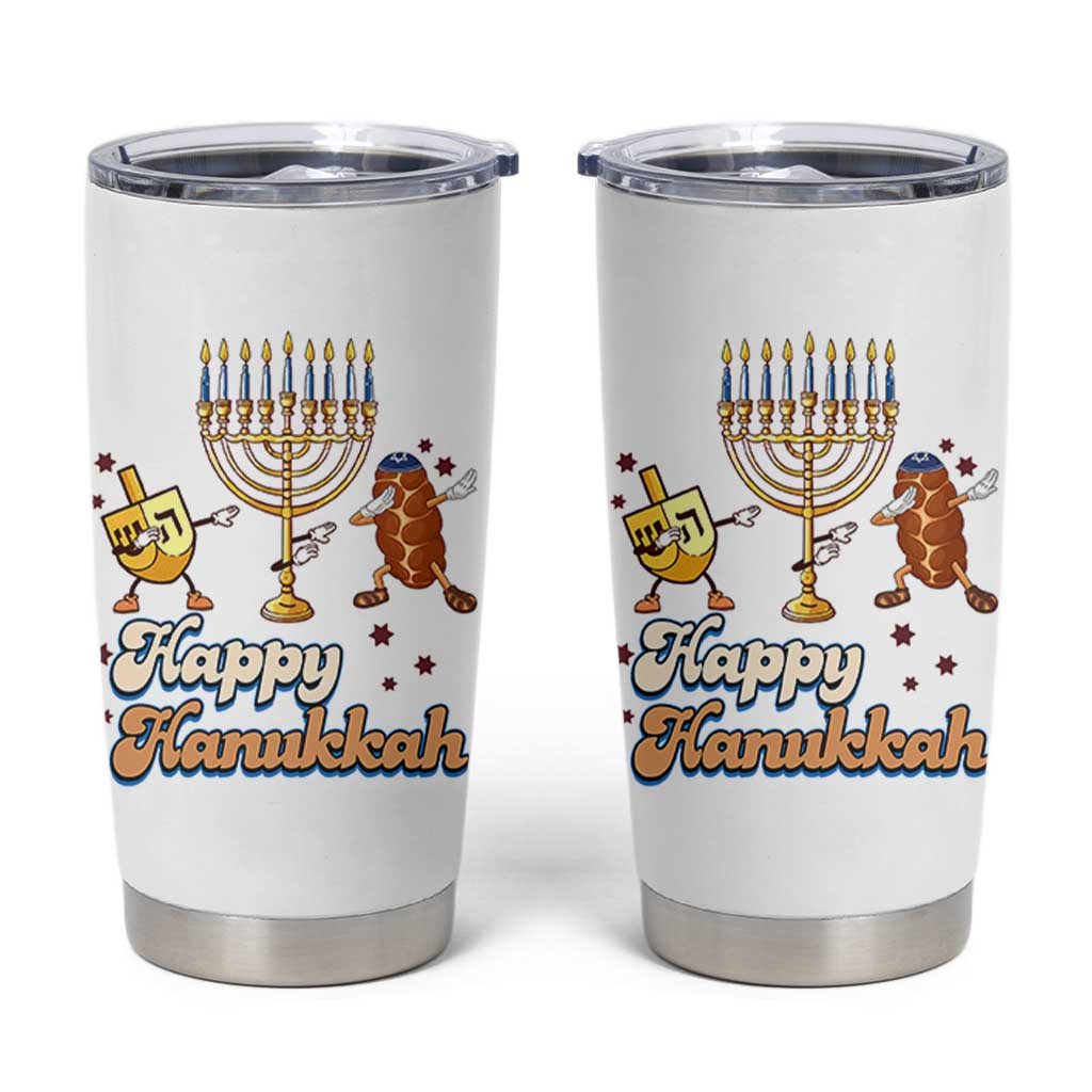 Funny Hanukkah Tumbler Cup Dab Dreidel Menorah Challah Gift - Wonder Print Shop