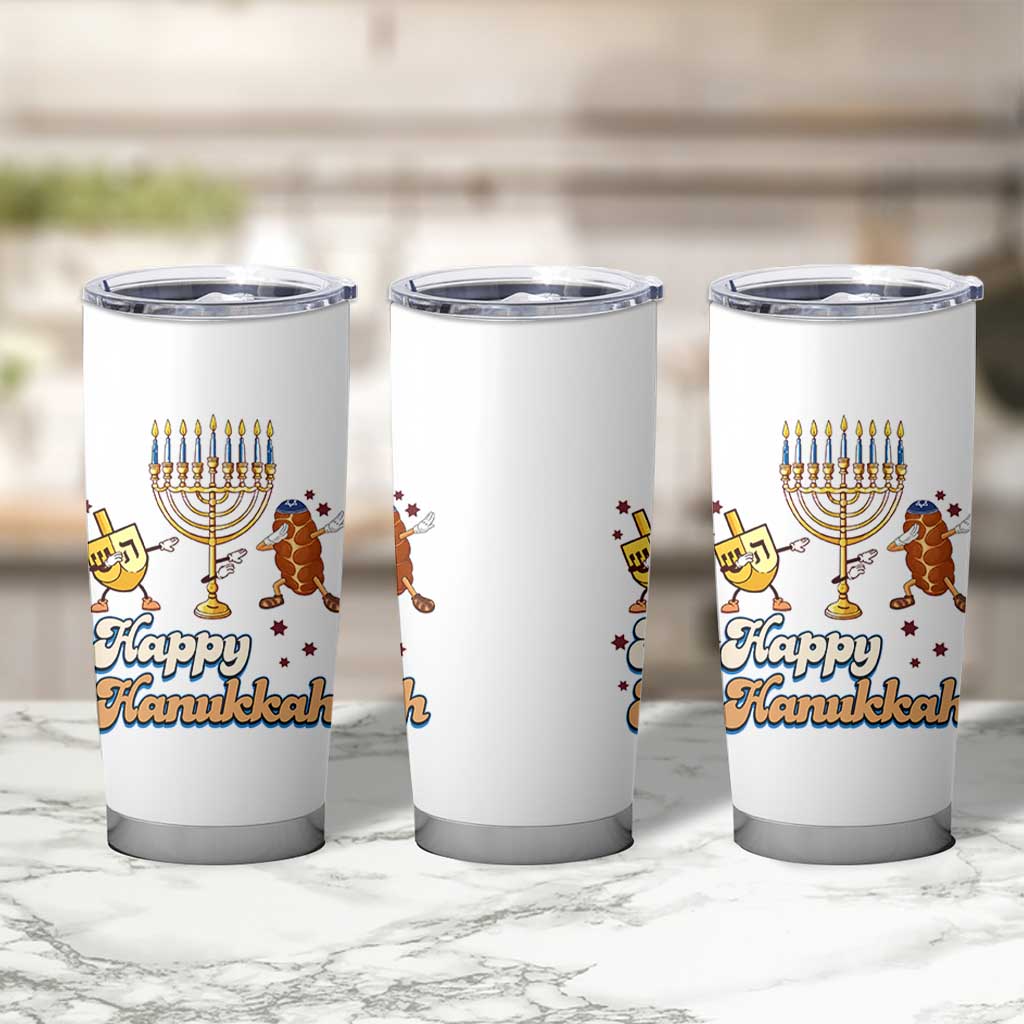 Funny Hanukkah Tumbler Cup Dab Dreidel Menorah Challah Gift - Wonder Print Shop