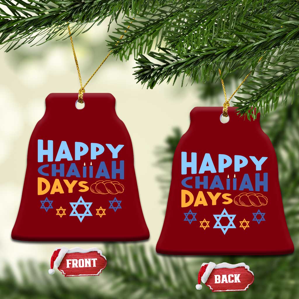 Happy Challah Days Ceramic Ornament Hanukkah Holiday Gift - Wonder Print Shop