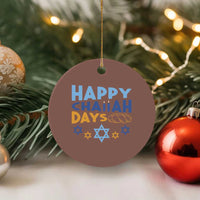 Happy Challah Days Ceramic Ornament Hanukkah Holiday Gift - Wonder Print Shop
