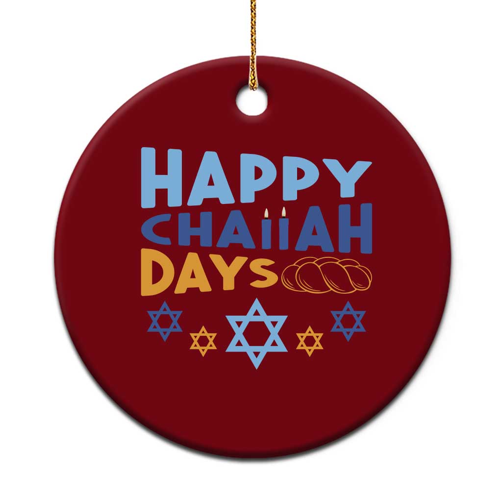 Happy Challah Days Ceramic Ornament Hanukkah Holiday Gift - Wonder Print Shop