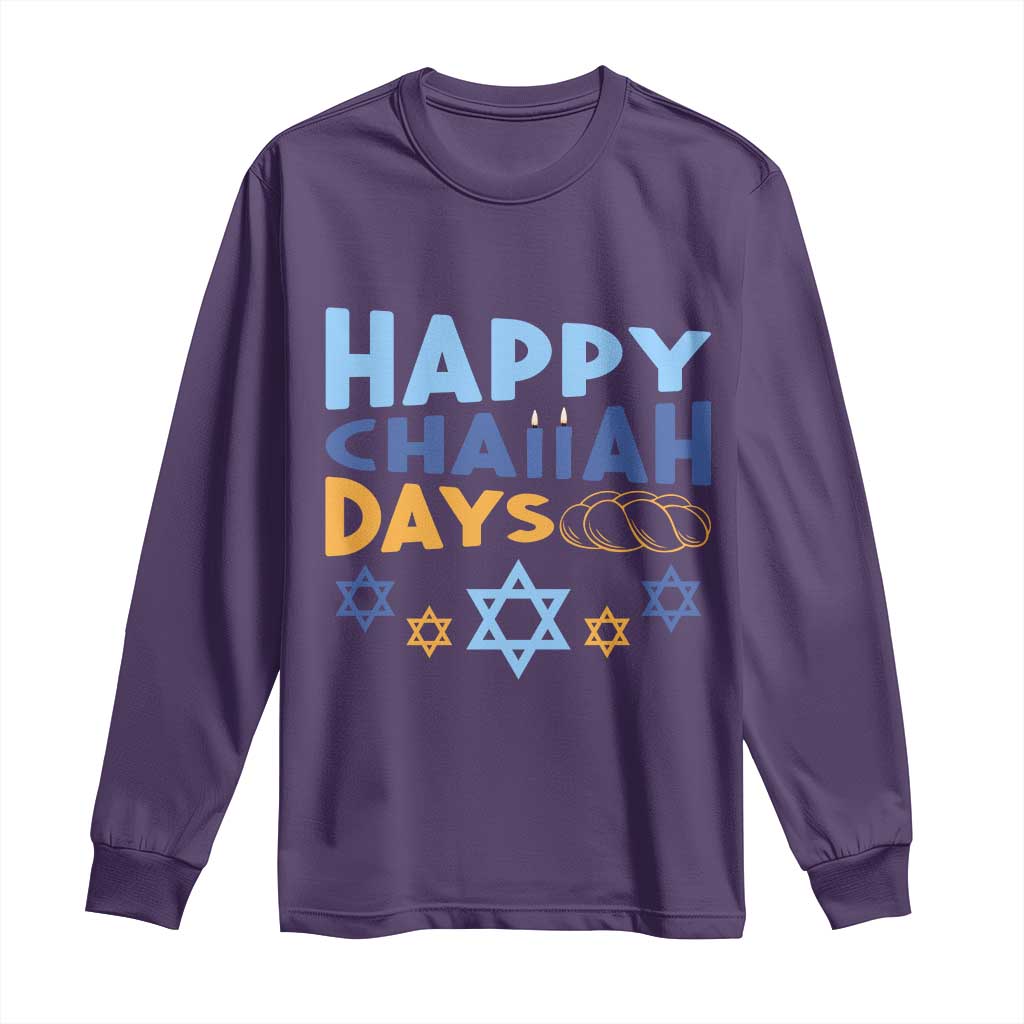 Happy Challah Days Long Sleeve Shirt Hanukkah Holiday Gift - Wonder Print Shop