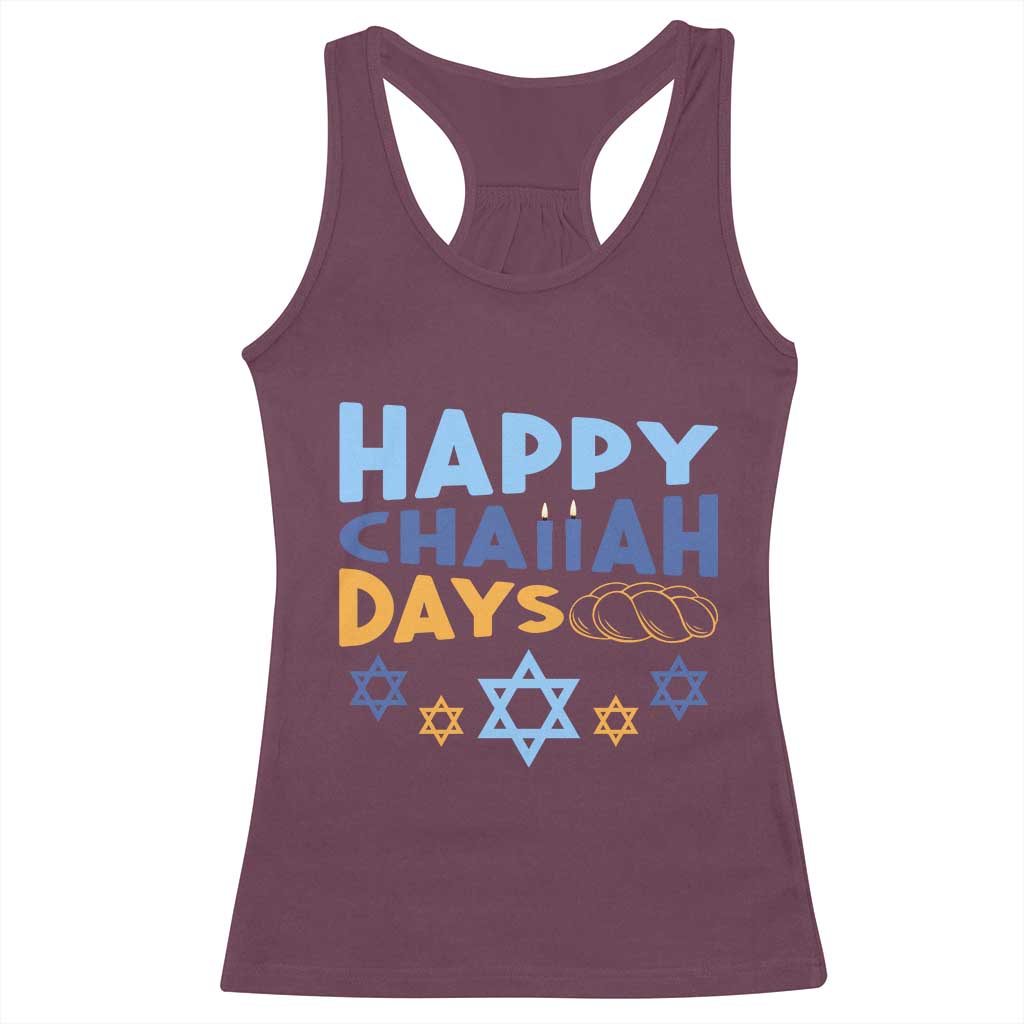 Happy Challah Days Racerback Tank Top Hanukkah Holiday Gift - Wonder Print Shop