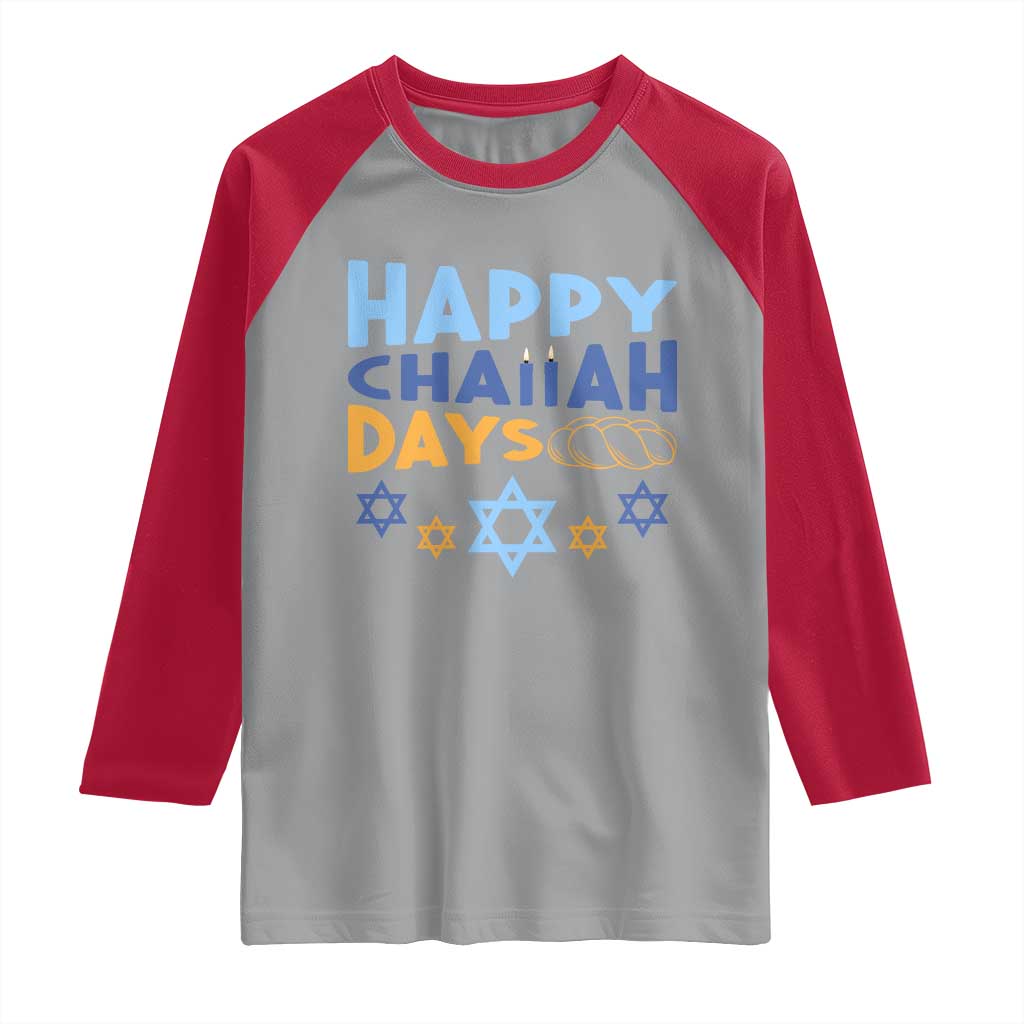 Happy Challah Days Raglan Shirt Hanukkah Holiday Gift - Wonder Print Shop