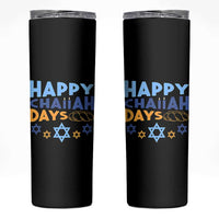 Happy Challah Days Skinny Tumbler Hanukkah Holiday Gift - Wonder Print Shop