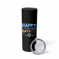 Happy Challah Days Skinny Tumbler Hanukkah Holiday Gift - Wonder Print Shop