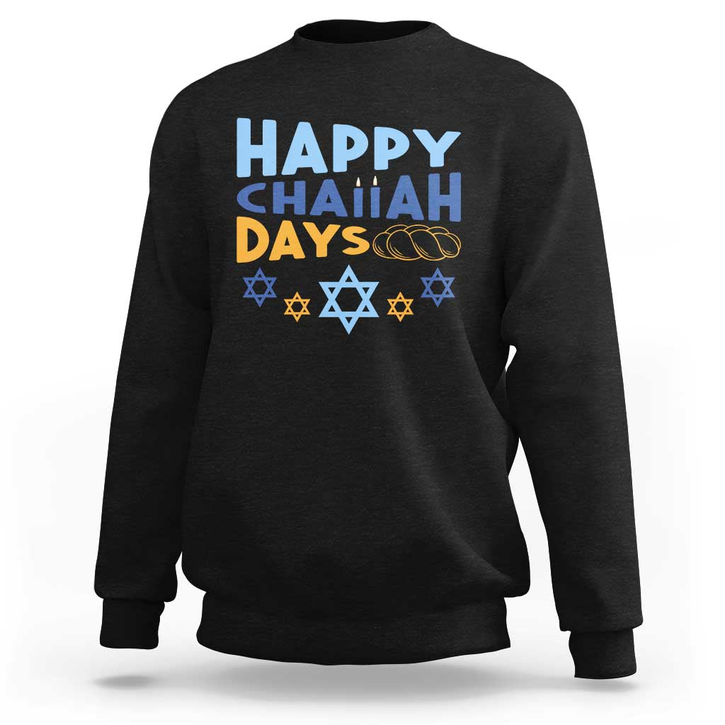 Happy Challah Days Sweatshirt Hanukkah Holiday Gift - Wonder Print Shop