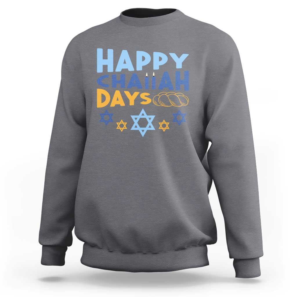 Happy Challah Days Sweatshirt Hanukkah Holiday Gift - Wonder Print Shop