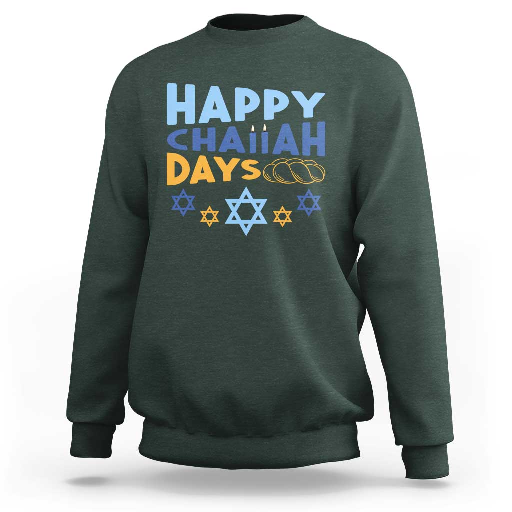 Happy Challah Days Sweatshirt Hanukkah Holiday Gift - Wonder Print Shop