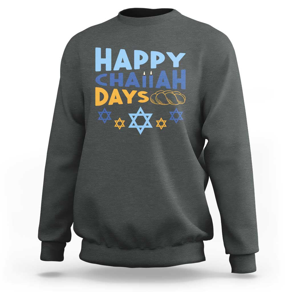 Happy Challah Days Sweatshirt Hanukkah Holiday Gift - Wonder Print Shop